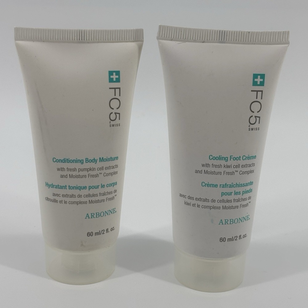 Arbonne FC5 Conditioning Body Moisture & Cooling Foot Crème Cream 2oz Each NEW